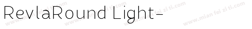 RevlaRound Light字体转换